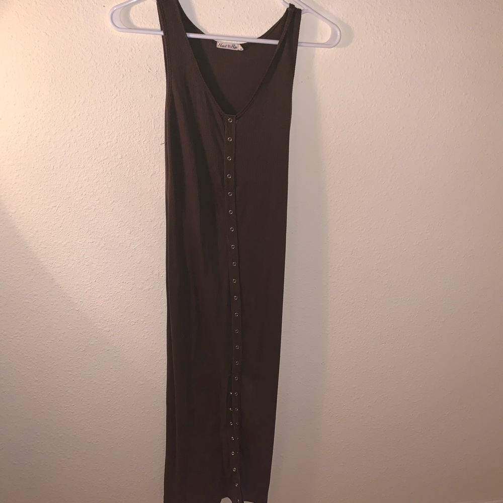 Green midi dress